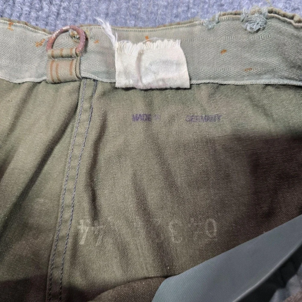 East German Army NVA Strichtarn Rain Camo Field Pants G44 28